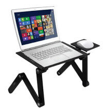 Black Flexible Laptop Stand with Fans and Mouse Pad